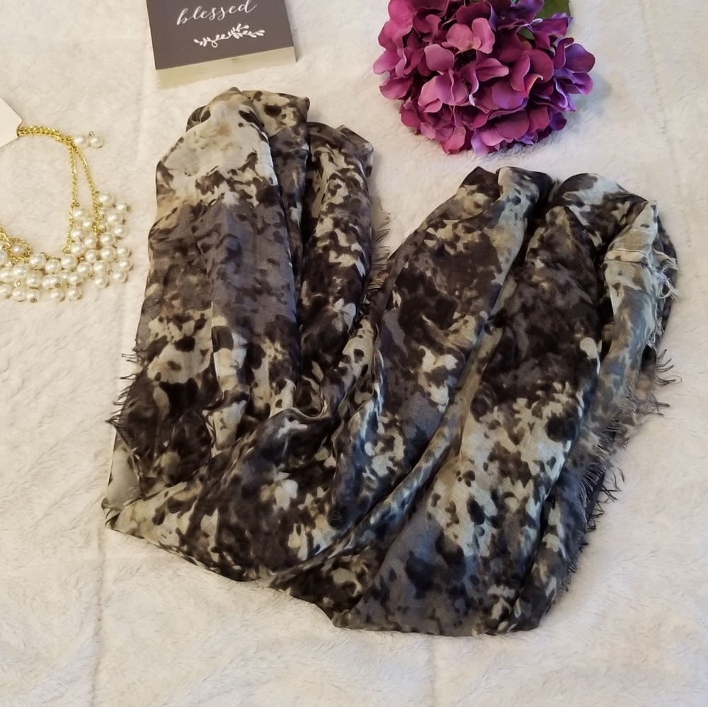 Green floral scarf